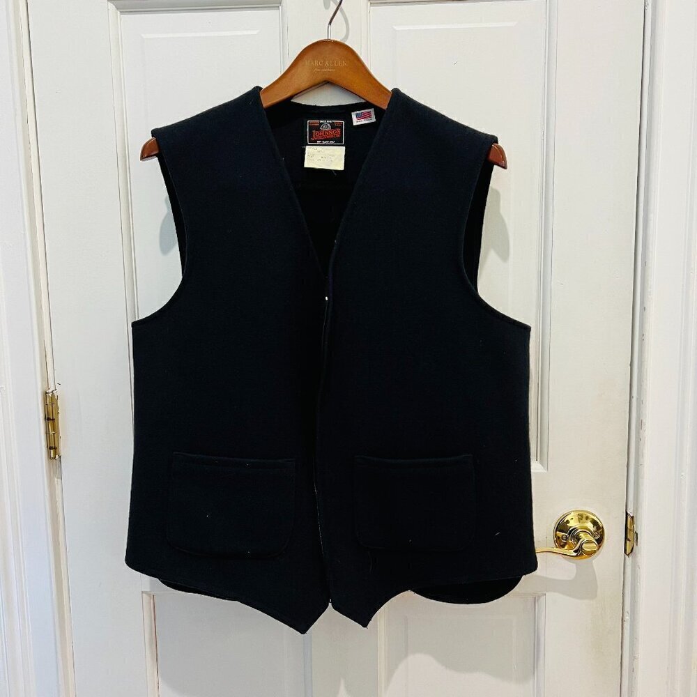 Vintage JOHNSON WOOLEN MILLS wool gilet vest Size Large